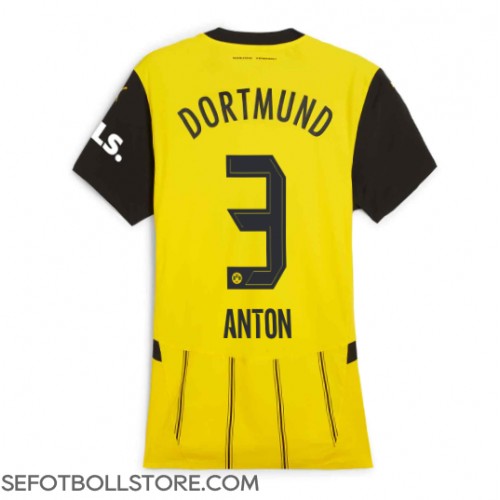 Borussia Dortmund Waldemar Anton #3 Replika Hemmatröja Dam 2024-25 Kortärmad